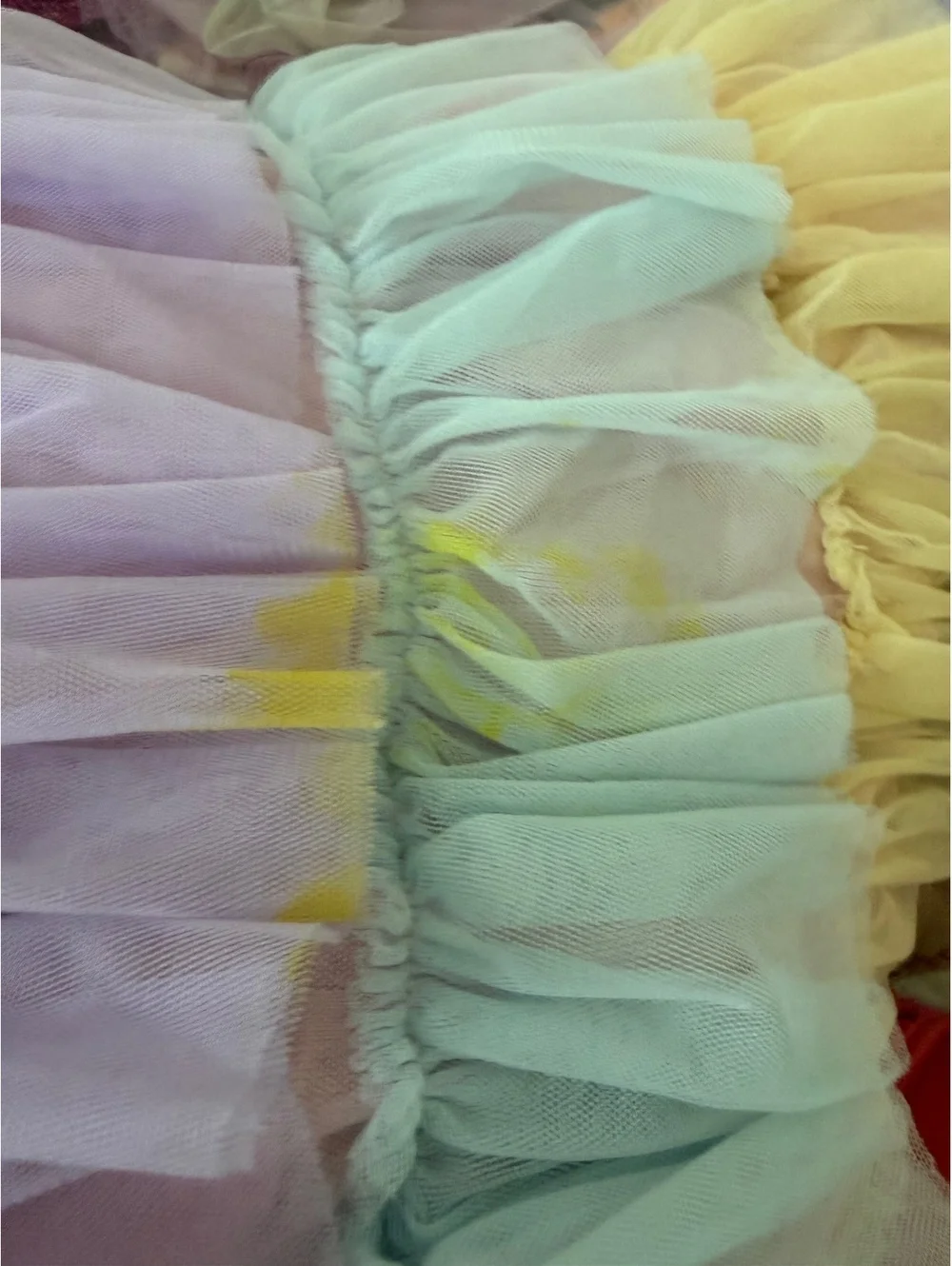 Shein Girls 7Y Pastel Rainbow Ruffle Dress